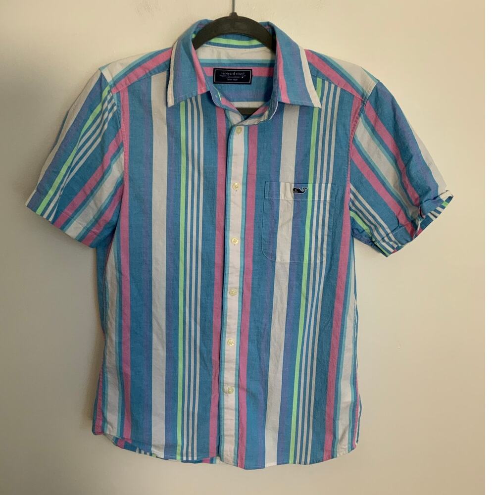 Vineyard VInes Striped Button down size small